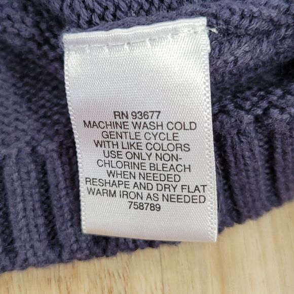 🔹️Liz Claiborne Yellow & Blue Wool Blend Zip Mock Neck Sweater Medium - Picture 8 of 8